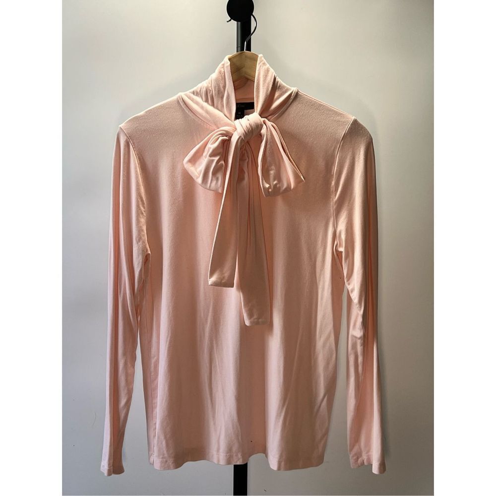 J. Crew tie neck jersey top